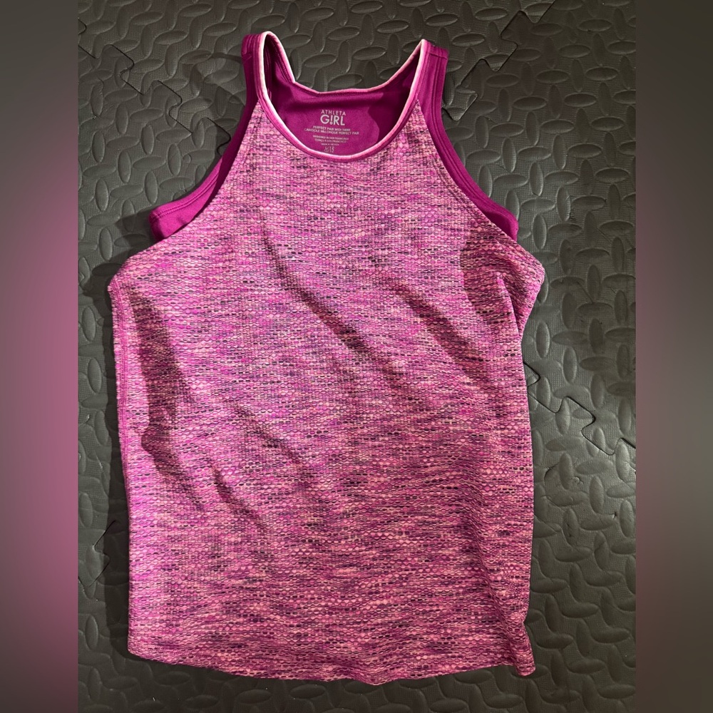 Pink Athleta Girl Tank Top with built-in bra